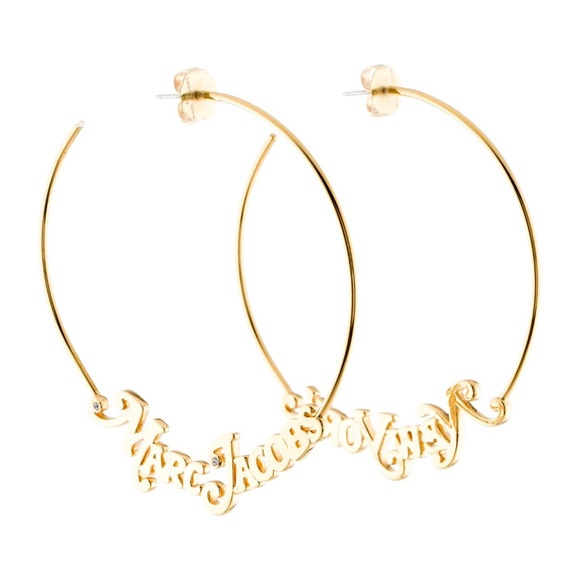 Marc Jacobs Gold Hoop Earrings - Picture 1 of 3